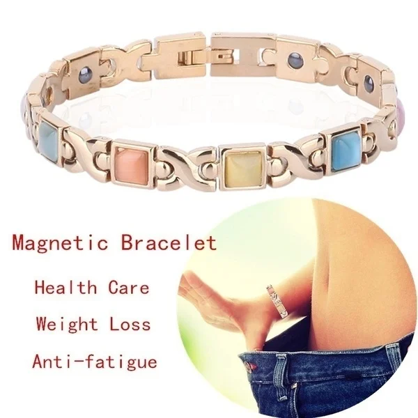 Elegant Women Rose Gold Color Energy Stone Magnetic Therapy Weight Loss Bracelet Slimming Health Jewelry Gifts
Elegant Women Rose Gold Color Energy Stone Magnetic Therapy Weight Loss Bracelet Slimming Health Jewelry Gifts