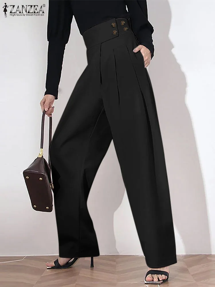 ZANZEA Casual Commtuing Work Wear Pantalon Elegant Women High Waist Pants Office Lady Solid Pleated Long Trousers 2023 Summer
ZANZEA Casual Commtuing Work Wear Pantalon Elegant Women High Waist Pants Office Lady Solid Pleated Long Trousers 2023 Summer