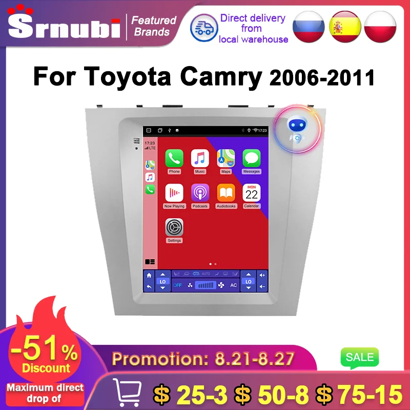 Srnubi 9.7inch Android 11.0 Car Radio for Toyota Camry 7 XV 40 50 2006-2011 Multimedia Video 2Din 4G WIFI Carplay Head Unit
Srnubi 9.7inch Android 11.0 Car Radio for Toyota Camry 7 XV 40 50 2006-2011 Multimedia Video 2Din 4G WIFI Carplay Head Unit