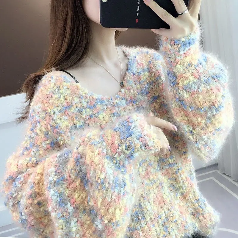 Ladies 2022 Autumn Winter Knitted Sweaters Women Pullovers Tops Long Sleeve V Neck Casual Streetwear Female Sweaters W20
Ladies 2022 Autumn Winter Knitted Sweaters Women Pullovers Tops Long Sleeve V Neck Casual Streetwear Female Sweaters W20