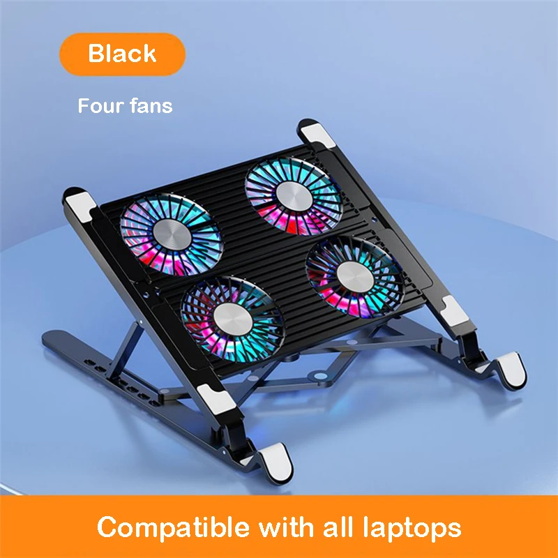 Laptop Cooler Base Stand Foldable Laptop Cooling Pad Support Portable Adjustable Notebook Stand for 11-17.3 inch with 2/4 Fans
Laptop Cooler Base Stand Foldable Laptop Cooling Pad Support Portable Adjustable Notebook Stand for 11-17.3 inch with 2/4 Fans