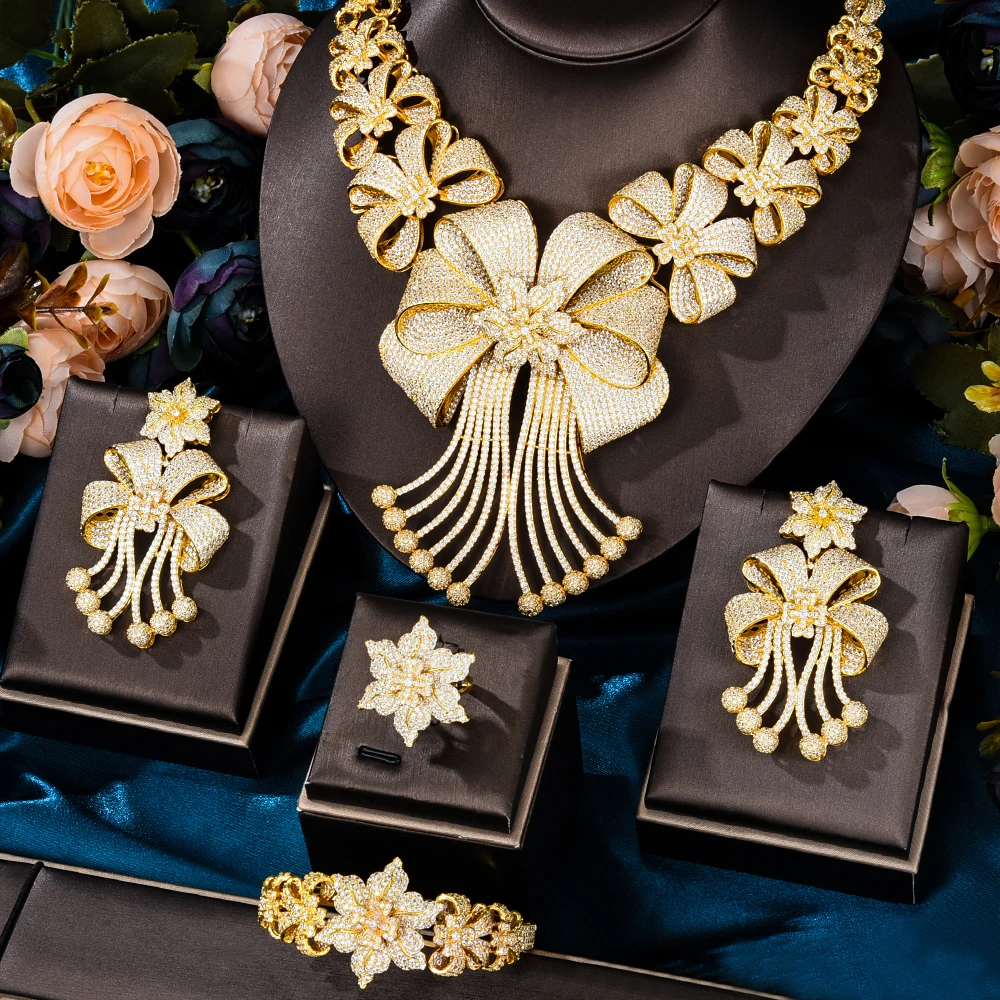 Siscathy 4PCS Luxury African BIG Pendant Jewelry Sets For Women Wedding Cubic Zircon Crystal CZ Engagement Indian Gold Bridal
Siscathy 4PCS Luxury African BIG Pendant Jewelry Sets For Women Wedding Cubic Zircon Crystal CZ Engagement Indian Gold Bridal