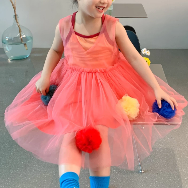 HoneyCherry Girls cute bath ball dress summer dress new girl treasure mesh vest skirt suit children princess dress 
HoneyCherry Girls cute bath ball dress summer dress new girl treasure mesh vest skirt suit children princess dress