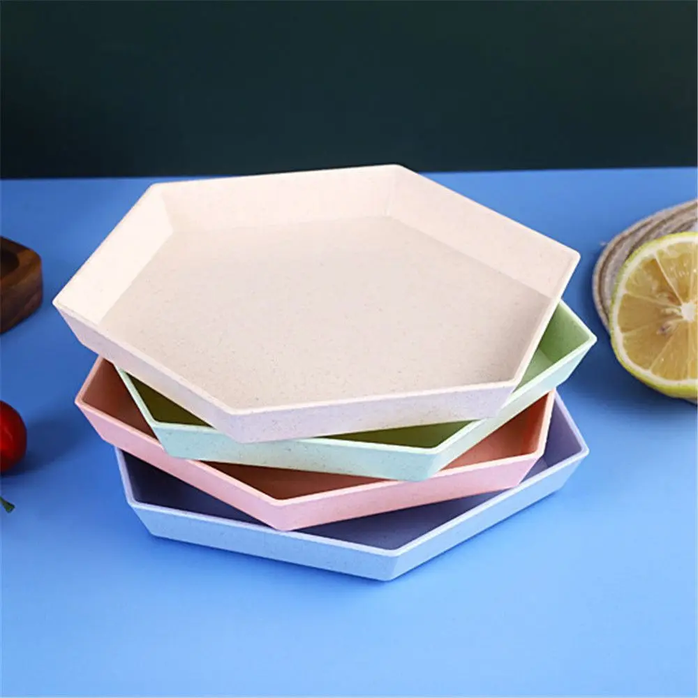 Snacks Tray Multifunctional Fruit Plate Kitchen Accessories Thicken Hexagon Tray Wheat Straw Dessert Plates
Snacks Tray Multifunctional Fruit Plate Kitchen Accessories Thicken Hexagon Tray Wheat Straw Dessert Plates