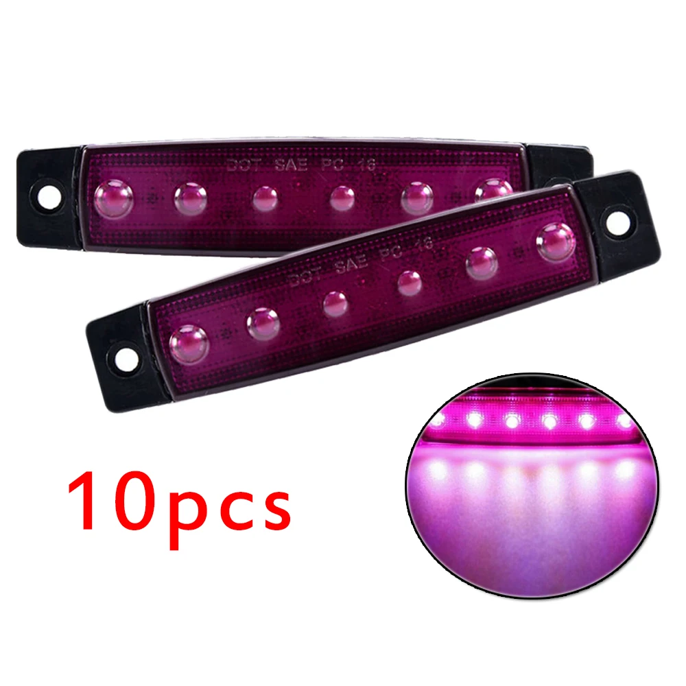 10x Purple 6LED Oblong Boat Truck Trailer RV Side Marker Indicators Lights DIY Syle Automobile Light Bar Urgent Lamp
10x Purple 6LED Oblong Boat Truck Trailer RV Side Marker Indicators Lights DIY Syle Automobile Light Bar Urgent Lamp
