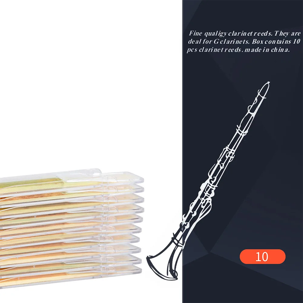 New Reed Clarinet Reed Clarinet Reeds Accessories 2.5 Wind 10 Pcs Bb Clarinet Reeds Strength For Jazz Performers
New Reed Clarinet Reed Clarinet Reeds Accessories 2.5 Wind 10 Pcs Bb Clarinet Reeds Strength For Jazz Performers