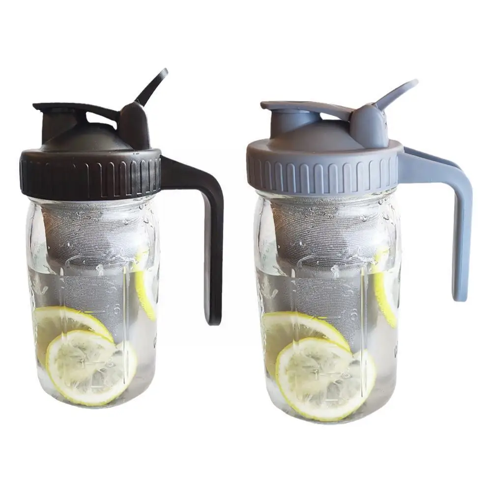 Mason Jar Lids with Handle Unlined Ribbed Plastic Cup Lid Regular Mouth Mason Cannings Leakproof Bottle for Coffee Iced Tea C1M2
Mason Jar Lids with Handle Unlined Ribbed Plastic Cup Lid Regular Mouth Mason Cannings Leakproof Bottle for Coffee Iced Tea C1M2