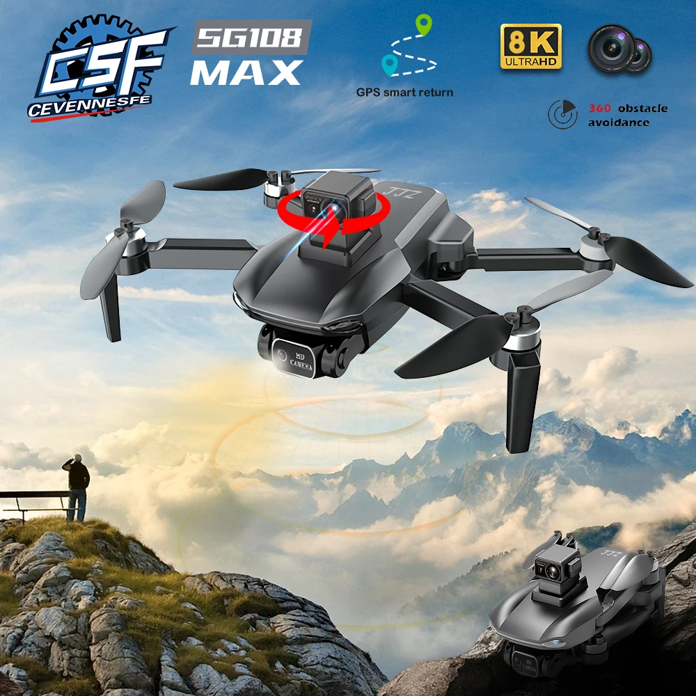 CEVENNESFE SG108MAX Drone 8K Professional 5G Wifi Mini Dron With Camera FPV Visual Obstacle Avoidance Brushless Motor Quadcopter
CEVENNESFE SG108MAX Drone 8K Professional 5G Wifi Mini Dron With Camera FPV Visual Obstacle Avoidance Brushless Motor Quadcopter