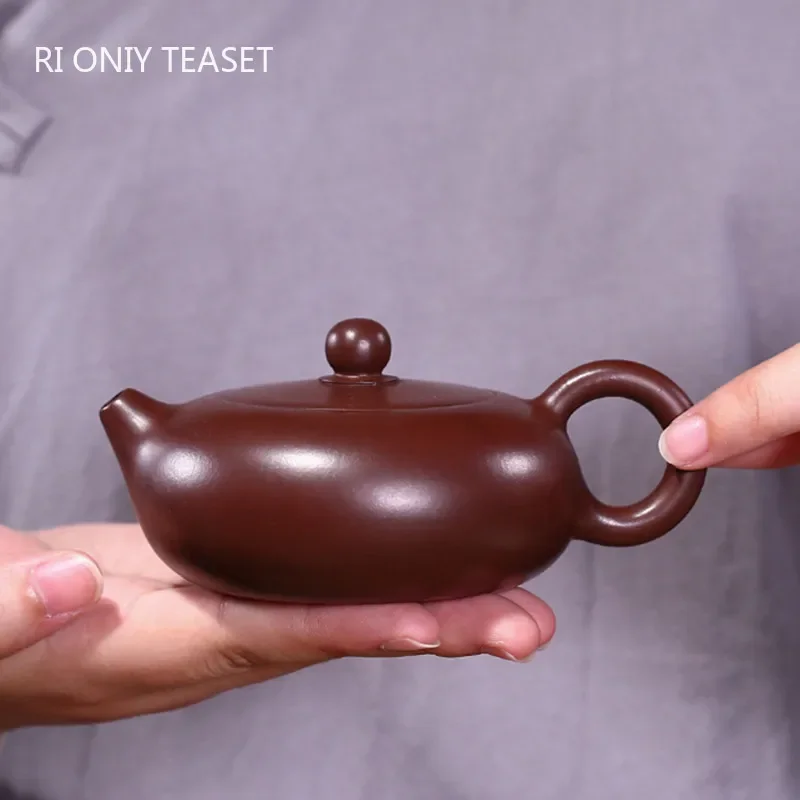 

Китайский Глиняный Чайник из исинской фиолетовой глины, 170 мл, известный чайник ручной работы Xishi, чайник из необработанной руды Zhu, чайник из глины, аутентичный чайный набор Zisha, аксессуары