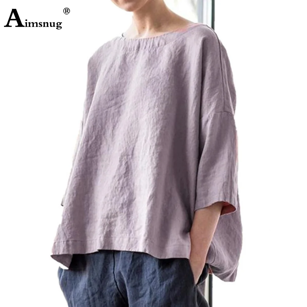 Large Big 5xl Women Casual Linen T-shirt Three Quarter Sleeve Frauen Tops 2023 Summer New Round Neck Tees Shirt Loose Pullovers
Large Big 5xl Women Casual Linen T-shirt Three Quarter Sleeve Frauen Tops 2023 Summer New Round Neck Tees Shirt Loose Pullovers