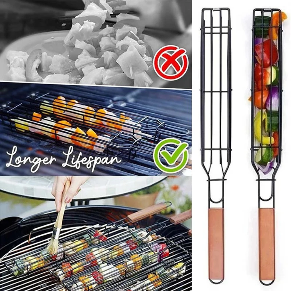 Мини-Корзина для гриля Kabob, решетка из нержавеющей стали с деревянной ручкой, антипригарная, для приготовления барбекю, вечеринки, кемпинга, ...
Мини-Корзина для гриля Kabob, решетка из нержавеющей стали с деревянной ручкой, антипригарная, для приготовления барбекю, вечеринки, кемпинга, ...