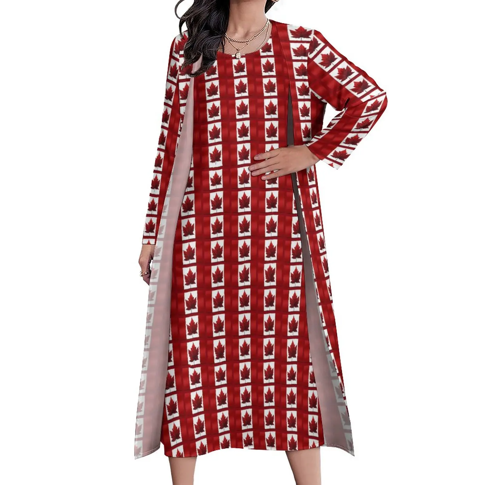 Платье-макси с длинным рукавом и флагом, в богемном стиле
Платье-макси с длинным рукавом и флагом, в богемном стиле