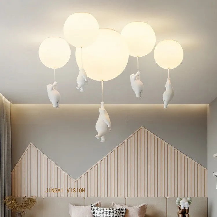 Nordic Resin Bear E27 Ceiling Lights For Children Room White Glass Led Ceiling Lamp Balloon Design Hanging Lamp Decor Led lamp
Nordic Resin Bear E27 Ceiling Lights For Children Room White Glass Led Ceiling Lamp Balloon Design Hanging Lamp Decor Led lamp