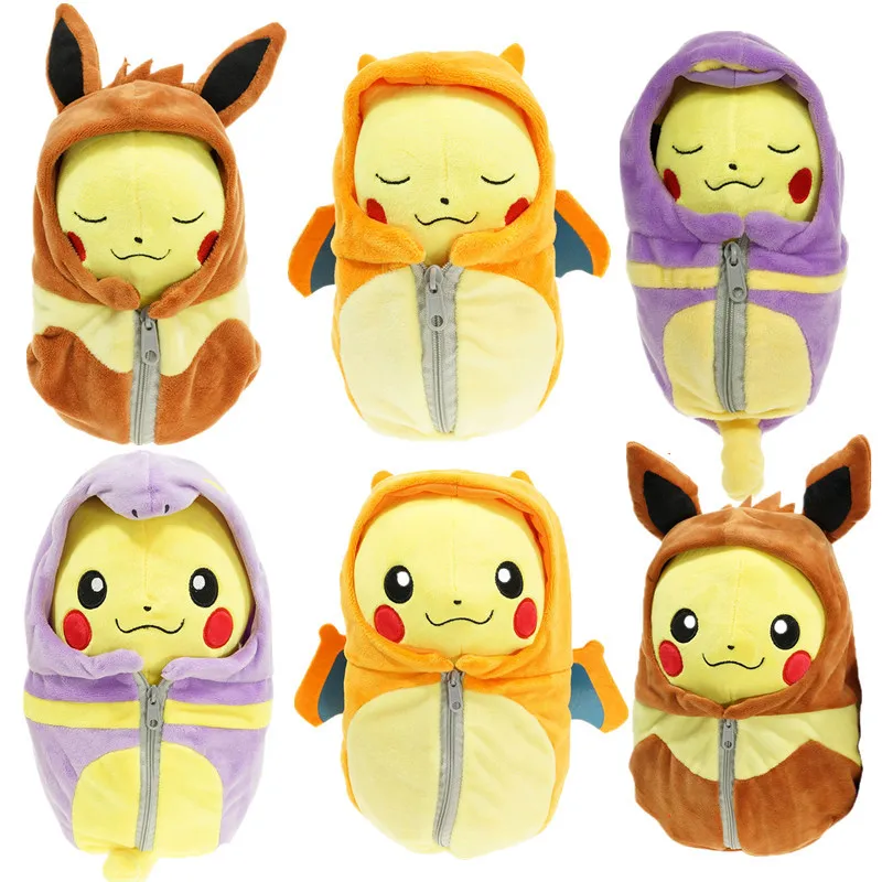 Милый спальный мешок Пикачу Cos Charizard Ekans Eevee Покемон Плюшевые игрушки креативная машина с крапанами Мягкая кукла для детей подарок
Милый спальный мешок Пикачу Cos Charizard Ekans Eevee Покемон Плюшевые игрушки креативная машина с крапанами Мягкая кукла для детей подарок