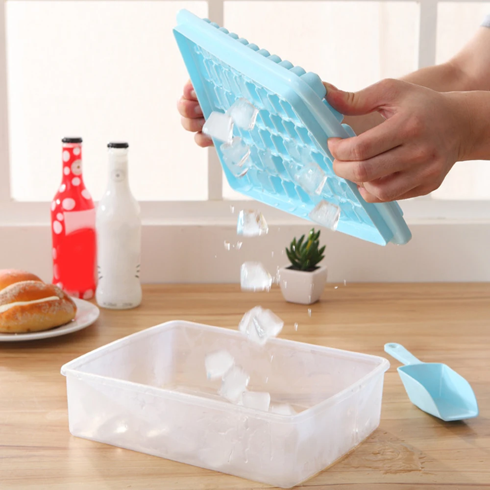 Трафарет для кубиков льда с контейнером для хранения и ложкой для льда для быстрого сброса гибкий прочный полипропилен ледяной трафарет B88 
Трафарет для кубиков льда с контейнером для хранения и ложкой для льда для быстрого сброса гибкий прочный полипропилен ледяной трафарет B88