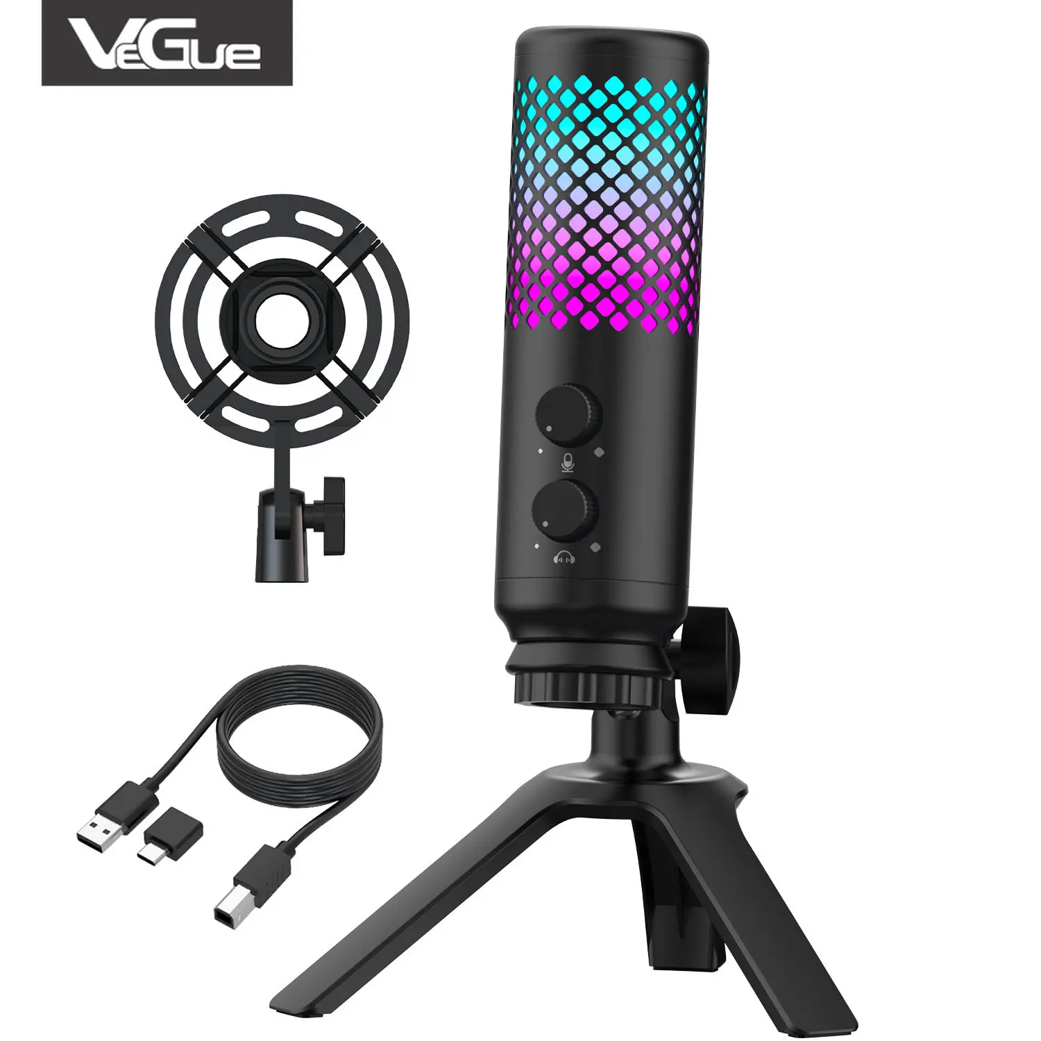 USB RGB игровой микрофон для PS5, конденсаторный микрофон для ПК VeGue с регулируемой подставкой для штатива, быстрое отключение звука, монитор без задержки
USB RGB игровой микрофон для PS5, конденсаторный микрофон для ПК VeGue с регулируемой подставкой для штатива, быстрое отключение звука, монитор без задержки