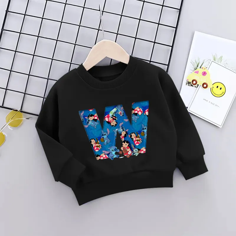 2023 Lilo & Stitch Girl Boy Sweatshirts Letter A B C D Name Combination Children Kawaii Disney Tops Kids Pullover Casual Clothes
2023 Lilo & Stitch Girl Boy Sweatshirts Letter A B C D Name Combination Children Kawaii Disney Tops Kids Pullover Casual Clothes