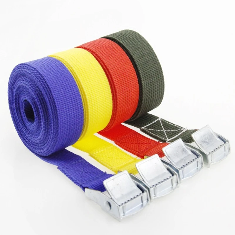 

10/5Pack Lashing Straps 0.1 Width Fastening Belts with Zinc Alloy Cam Buckle Strong Strength for Travel Outdoor Sport