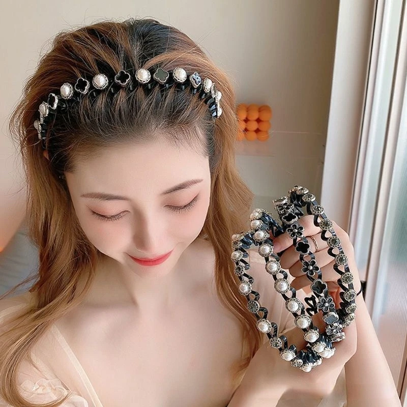 Fashion Pearl Non-Slip Rhinestone Hairbands Elastic Flower Women Hair Hoop Bands Headband Bezel Girls Headdress Hair Accessories
Fashion Pearl Non-Slip Rhinestone Hairbands Elastic Flower Women Hair Hoop Bands Headband Bezel Girls Headdress Hair Accessories