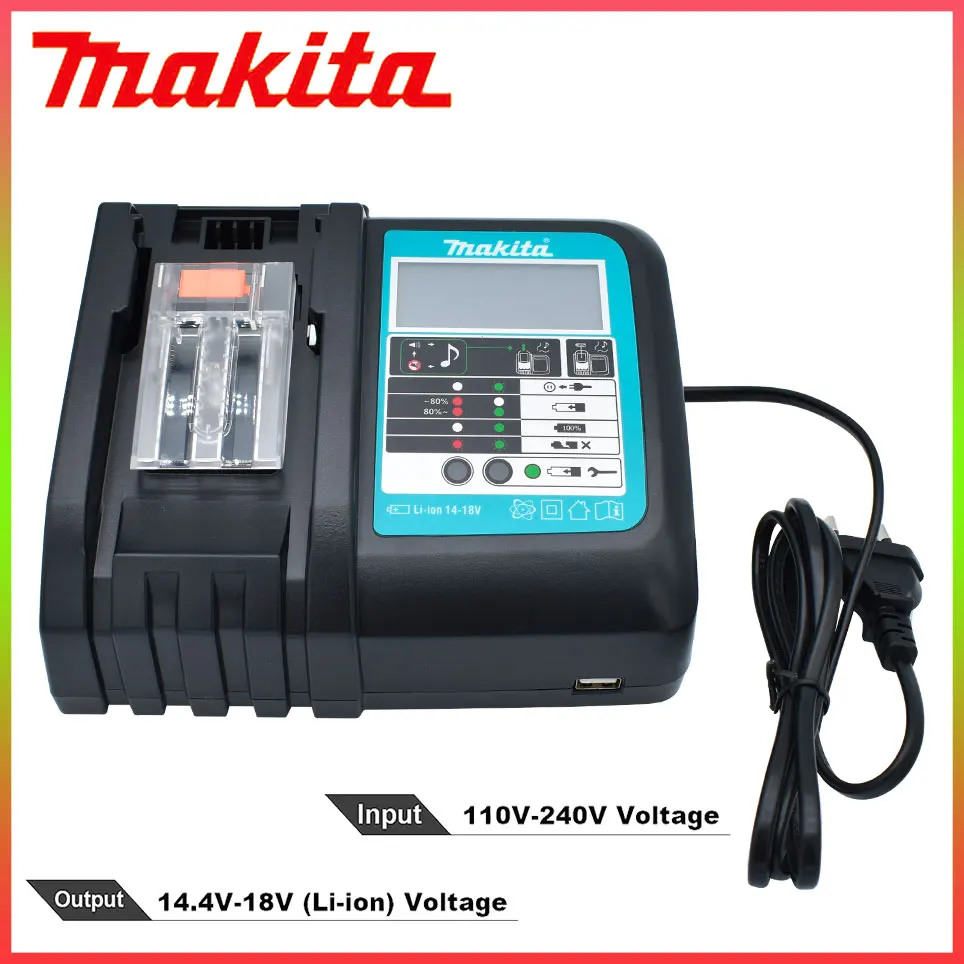 DC18RC 18V 14.4V Makita li-ion battery charger for Makita charger BL1860 BL1860B BL1850 1BL1830 Bl1430 DC18RC DC18RA power tool
DC18RC 18V 14.4V Makita li-ion battery charger for Makita charger BL1860 BL1860B BL1850 1BL1830 Bl1430 DC18RC DC18RA power tool