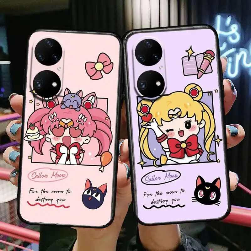 Sailor moon Cute Phone Case For Huawei p50 P40 p30 P20 10 9 8 Lite E Pro Plus Black Etui Coque Painting Hoesjes comic fas
Sailor moon Cute Phone Case For Huawei p50 P40 p30 P20 10 9 8 Lite E Pro Plus Black Etui Coque Painting Hoesjes comic fas