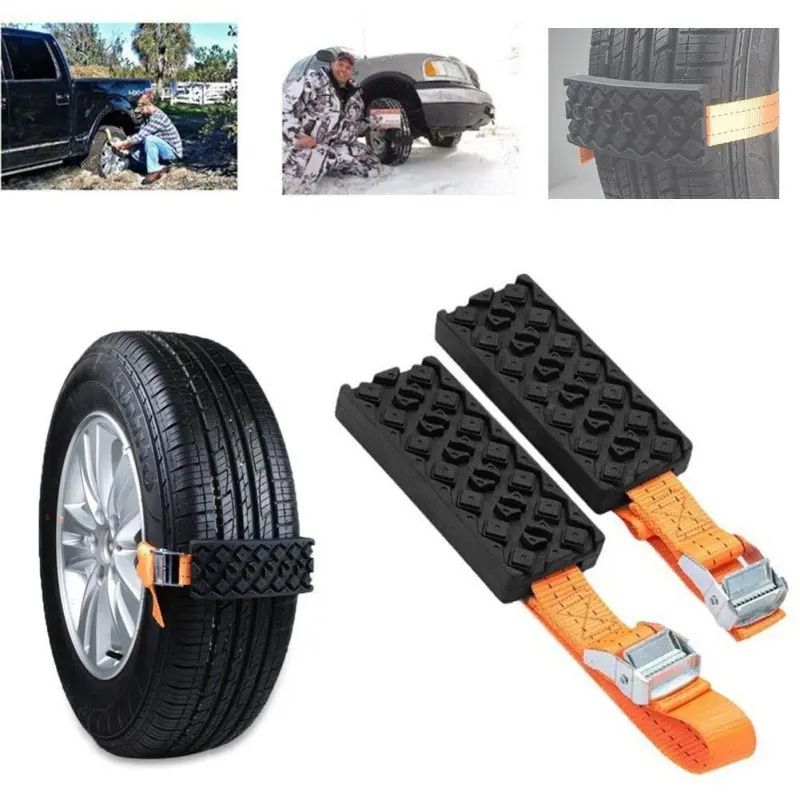 2PCS Durable PU Anti-Skid Car Tire Traction Blocks With Bag Emergency Snow Mud Sand Tire Chain Straps For Snow Mud Ice
2PCS Durable PU Anti-Skid Car Tire Traction Blocks With Bag Emergency Snow Mud Sand Tire Chain Straps For Snow Mud Ice