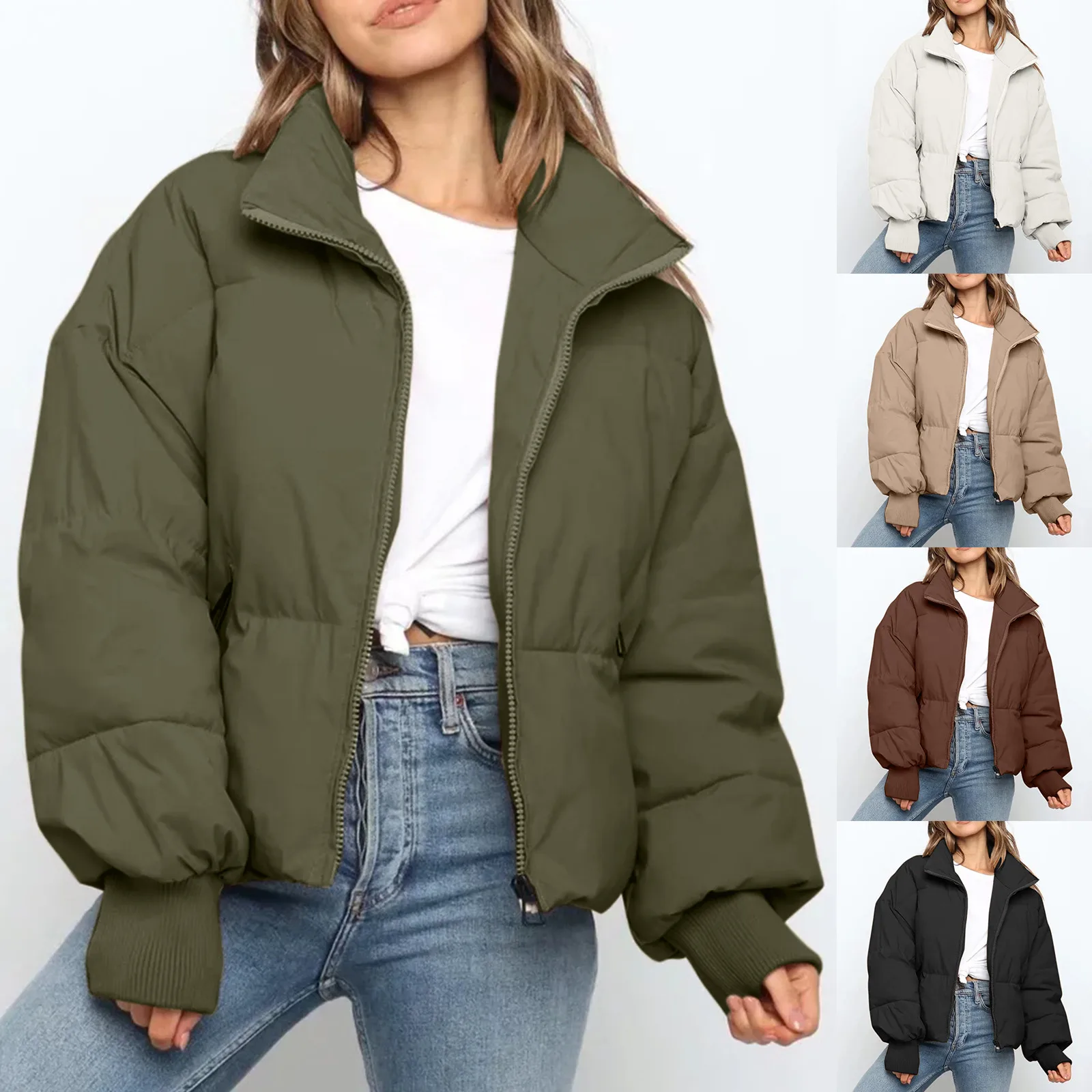 Fluffy Short winter coat with Solid pattern Casual Thicken women parkas Fashion Woman lapel tailored collar stylish outerwear
Fluffy Short winter coat with Solid pattern Casual Thicken women parkas Fashion Woman lapel tailored collar stylish outerwear