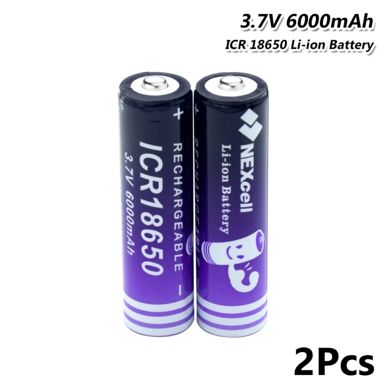 2/4/6/8/10pcs 18650 Lithium Battery 3.7v 6000mAh Battery Li-ion ICR 18650 Battery For Car Toys Flashlights
2/4/6/8/10pcs 18650 Lithium Battery 3.7v 6000mAh Battery Li-ion ICR 18650 Battery For Car Toys Flashlights