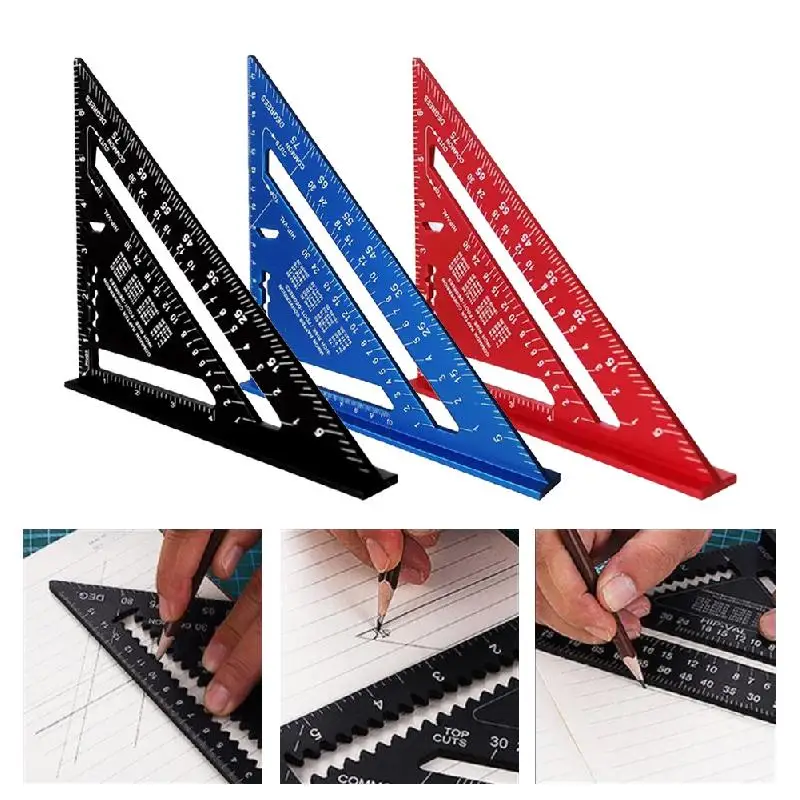 7 Inch Triangle Ruler Metric Square Measuring Ruler Aluminum Alloy 90 Degree Protractor Woodworking Set Building Tools Gauges
7 Inch Triangle Ruler Metric Square Measuring Ruler Aluminum Alloy 90 Degree Protractor Woodworking Set Building Tools Gauges