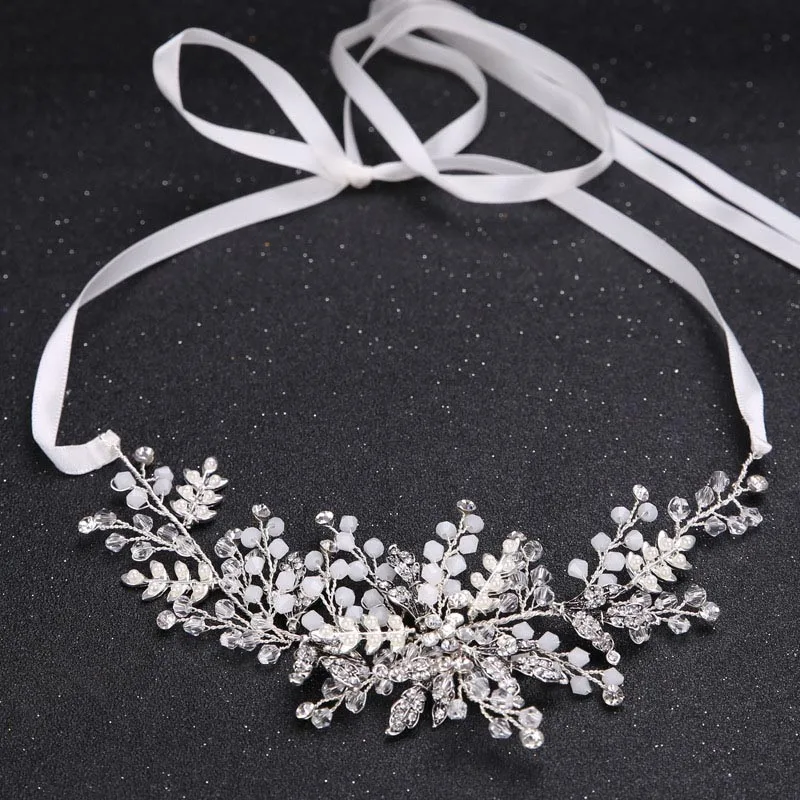 Hot Sale Rhinestone Crystal Wedding Bridal Floral Leave Headband Hair Vine Tiara Ribbon Belt Exquisite Luxury Women Gorgeous
Hot Sale Rhinestone Crystal Wedding Bridal Floral Leave Headband Hair Vine Tiara Ribbon Belt Exquisite Luxury Women Gorgeous