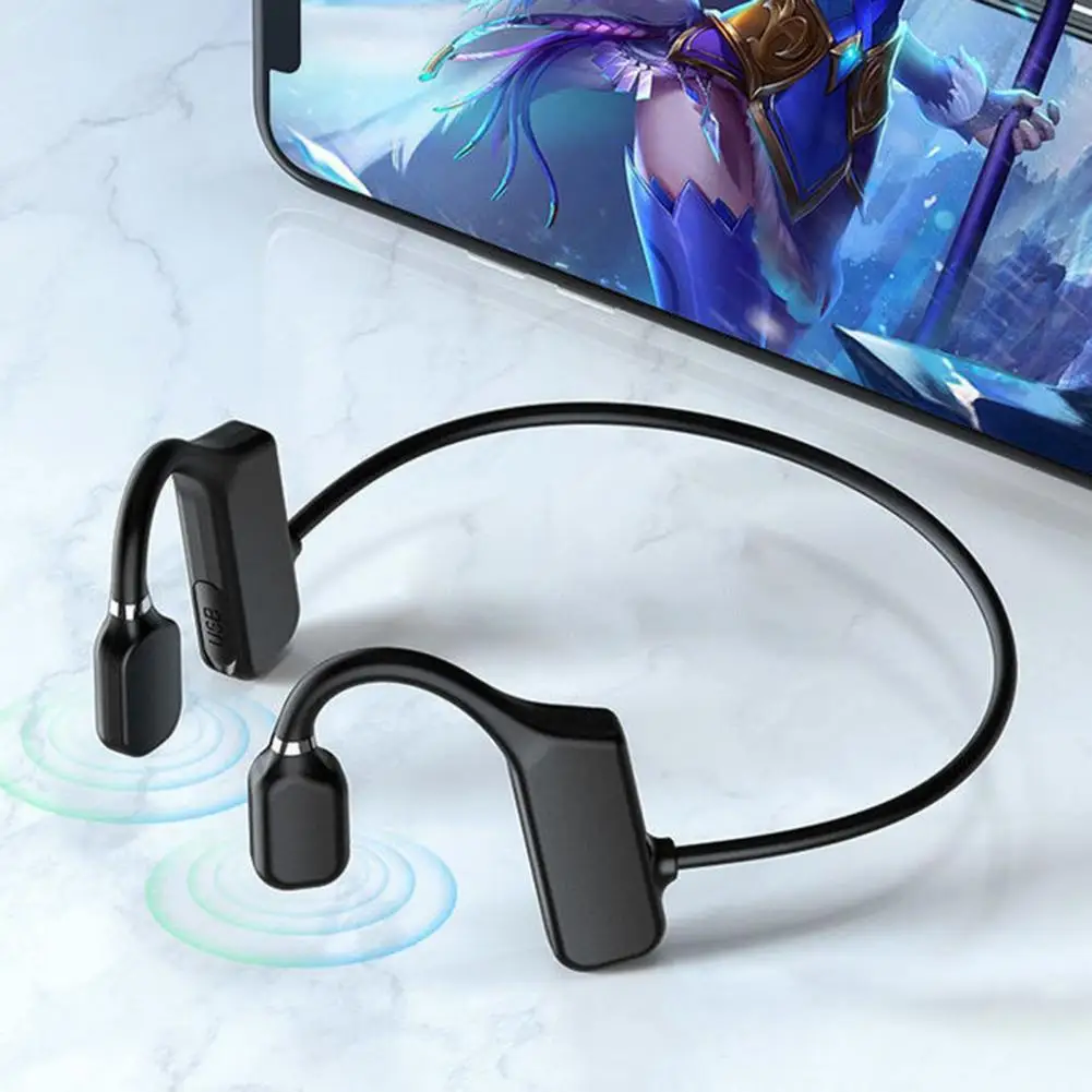 Bone Conduction Bluetooth 5.1 Earphone Wireless Headphones IPX5 Waterproof Sports Headset with Mic for Workouts Running Driving
Bone Conduction Bluetooth 5.1 Earphone Wireless Headphones IPX5 Waterproof Sports Headset with Mic for Workouts Running Driving