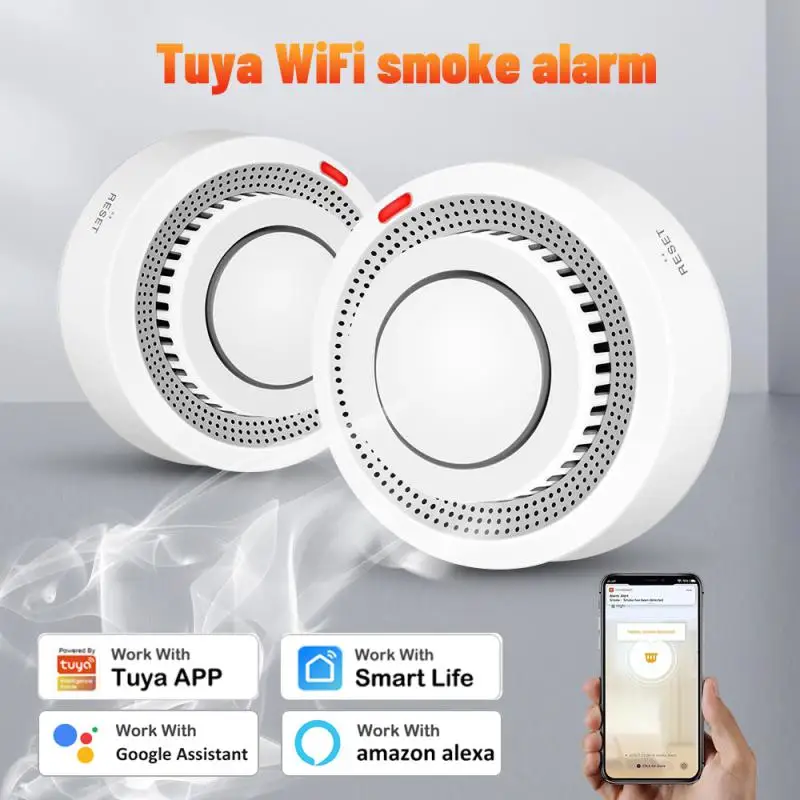 Детектор дыма Tuya Zigbee/Wi-Fi для дома и кухни, безопасный датчик дыма, звуковая сигнализация, работает с Zigbee Hub Smart Life
Детектор дыма Tuya Zigbee/Wi-Fi для дома и кухни, безопасный датчик дыма, звуковая сигнализация, работает с Zigbee Hub Smart Life