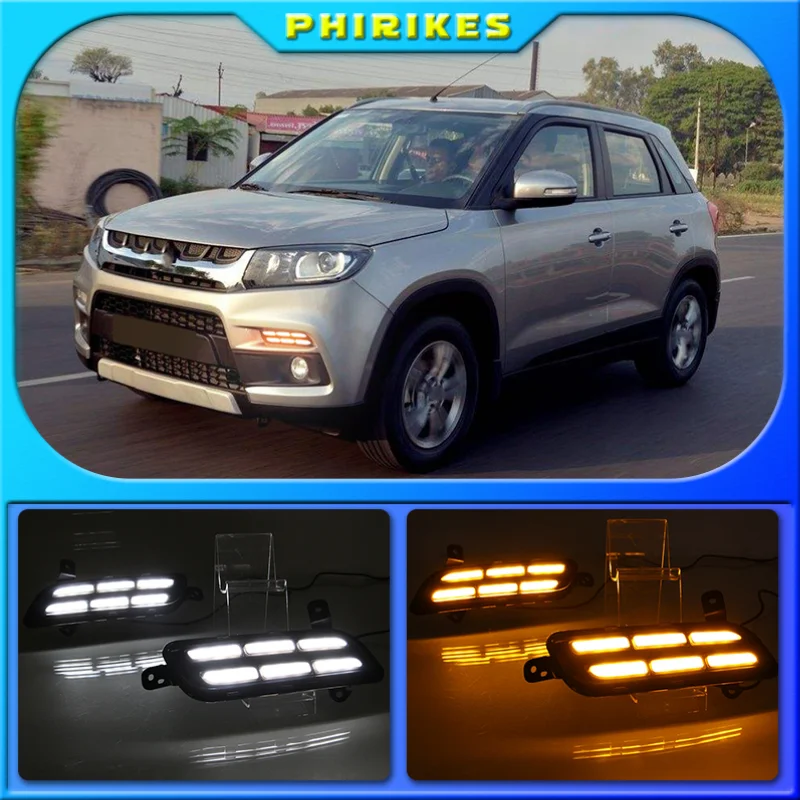 LED DRL Daytime Running Lights Daylight with yellow turn signal Styling light For SUZUKI Vitara brezza 2015 - 2017
LED DRL Daytime Running Lights Daylight with yellow turn signal Styling light For SUZUKI Vitara brezza 2015 - 2017