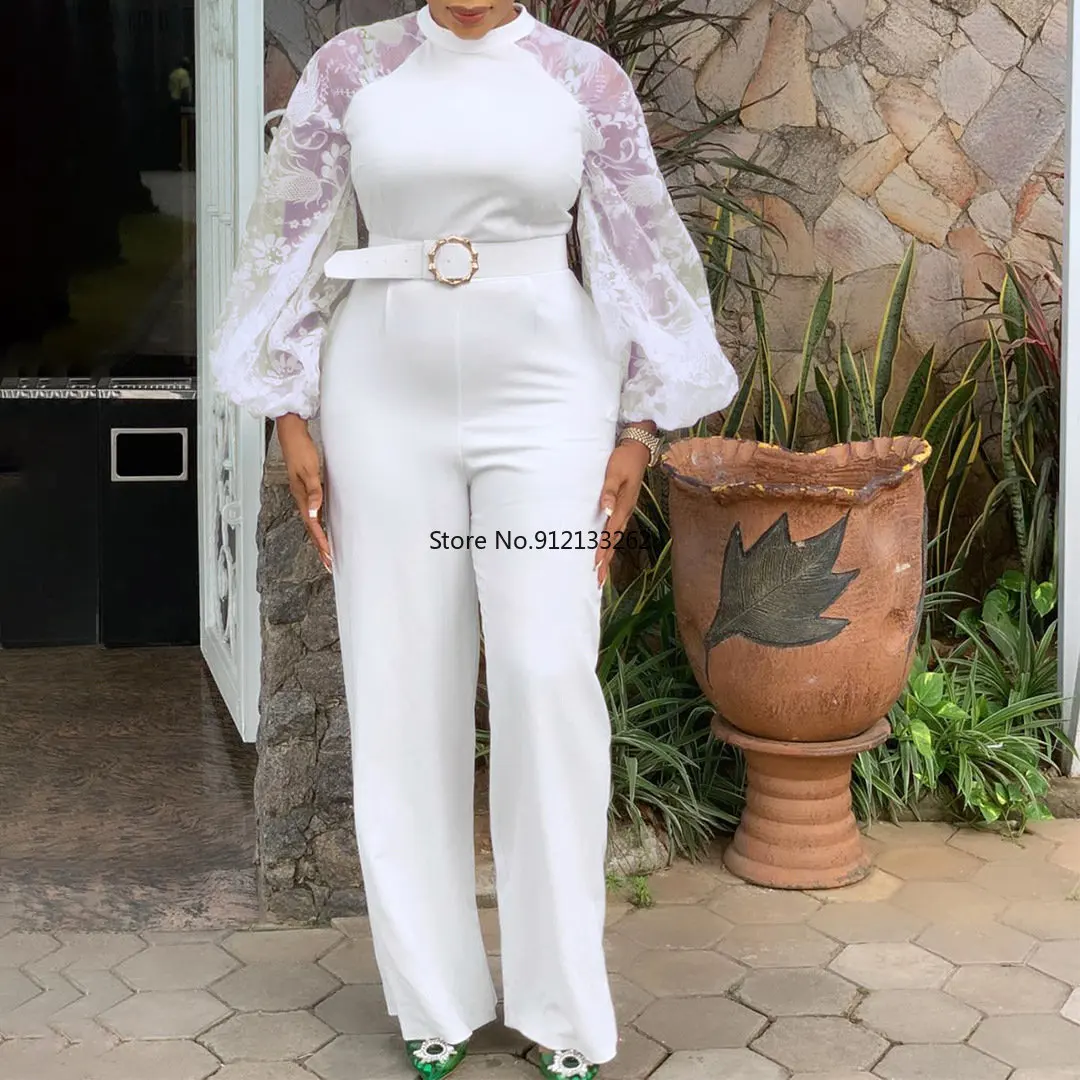 White Elegant Jumpsuits for Women Lantern Sleeve High Waisted Solid Fashion Office Ladies Formal Business Work Wear Overalls Hot
White Elegant Jumpsuits for Women Lantern Sleeve High Waisted Solid Fashion Office Ladies Formal Business Work Wear Overalls Hot