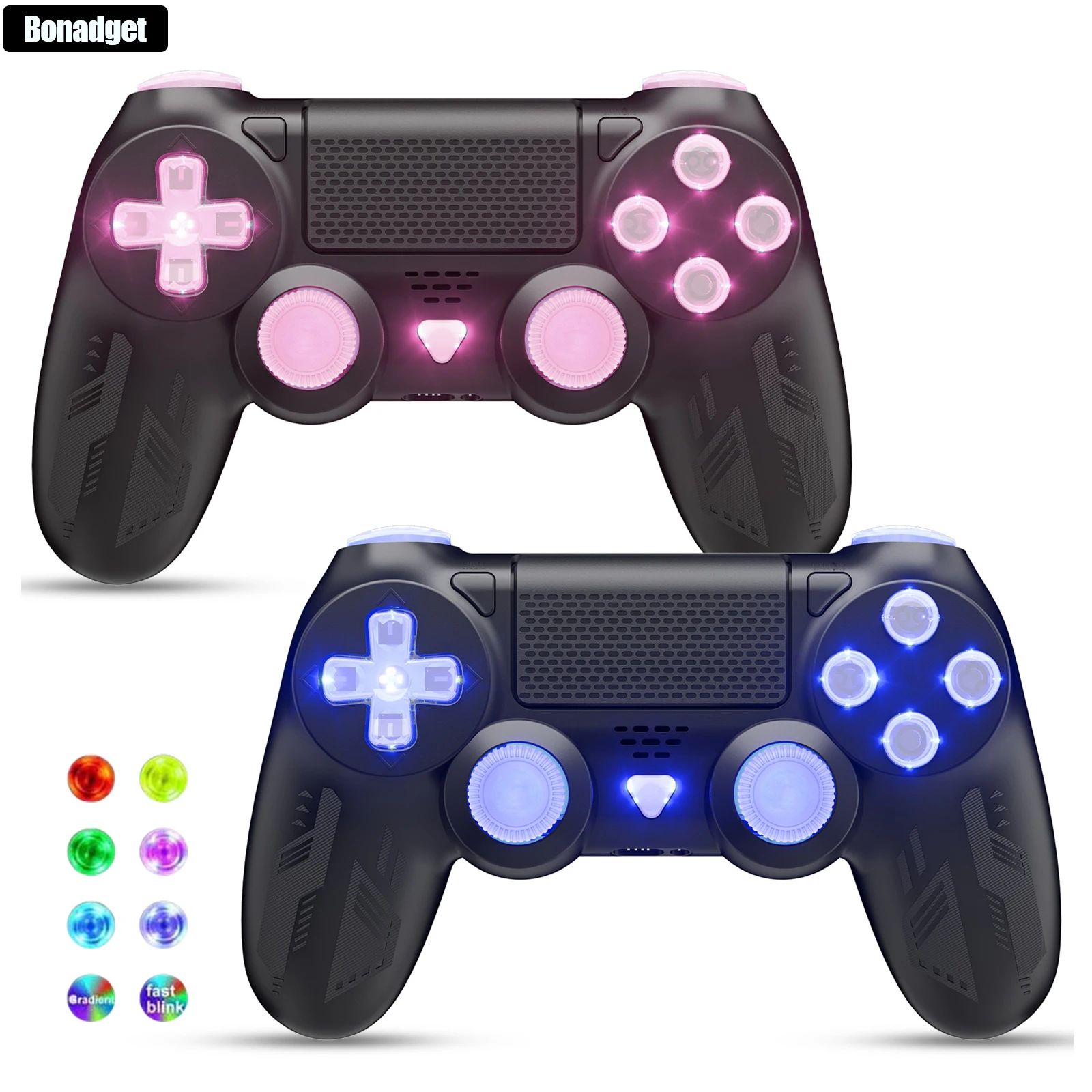 Wireless Game Controller With LED Light Turbo Dual Vibration PC Joystick With Touchpad For PS4/Android/iOS Bluetooth Console
Wireless Game Controller With LED Light Turbo Dual Vibration PC Joystick With Touchpad For PS4/Android/iOS Bluetooth Console