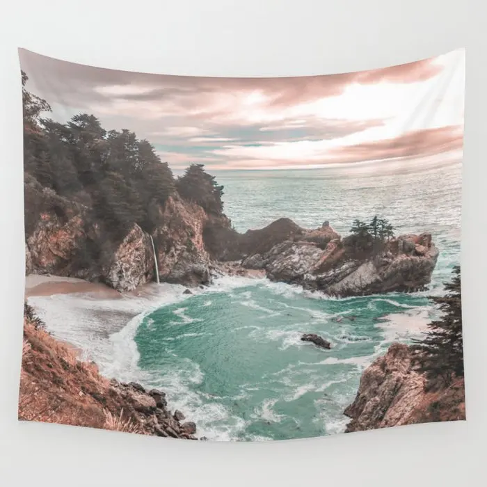 

Big Sur California Wall Tapestry Background Wall Covering Home Decoration Blanket Bedroom Wall Hanging Tapestries