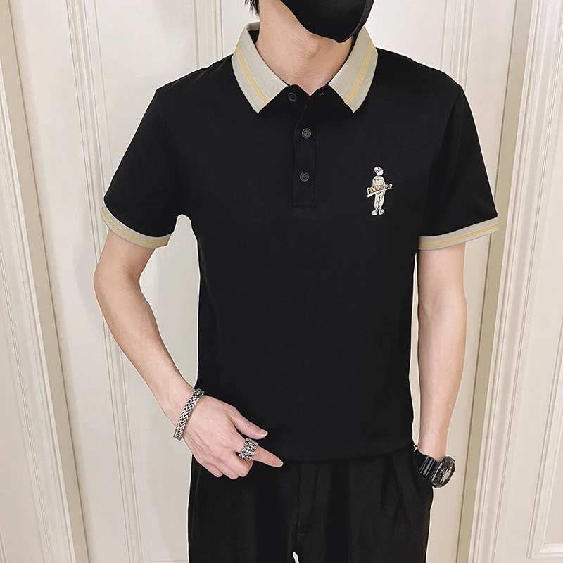 Brand Summer Lapel Polo Shirts Men Short Sleeve Tee Tops Slim Casual Formal Business Social Polos Streetwear Men Clothing
Brand Summer Lapel Polo Shirts Men Short Sleeve Tee Tops Slim Casual Formal Business Social Polos Streetwear Men Clothing