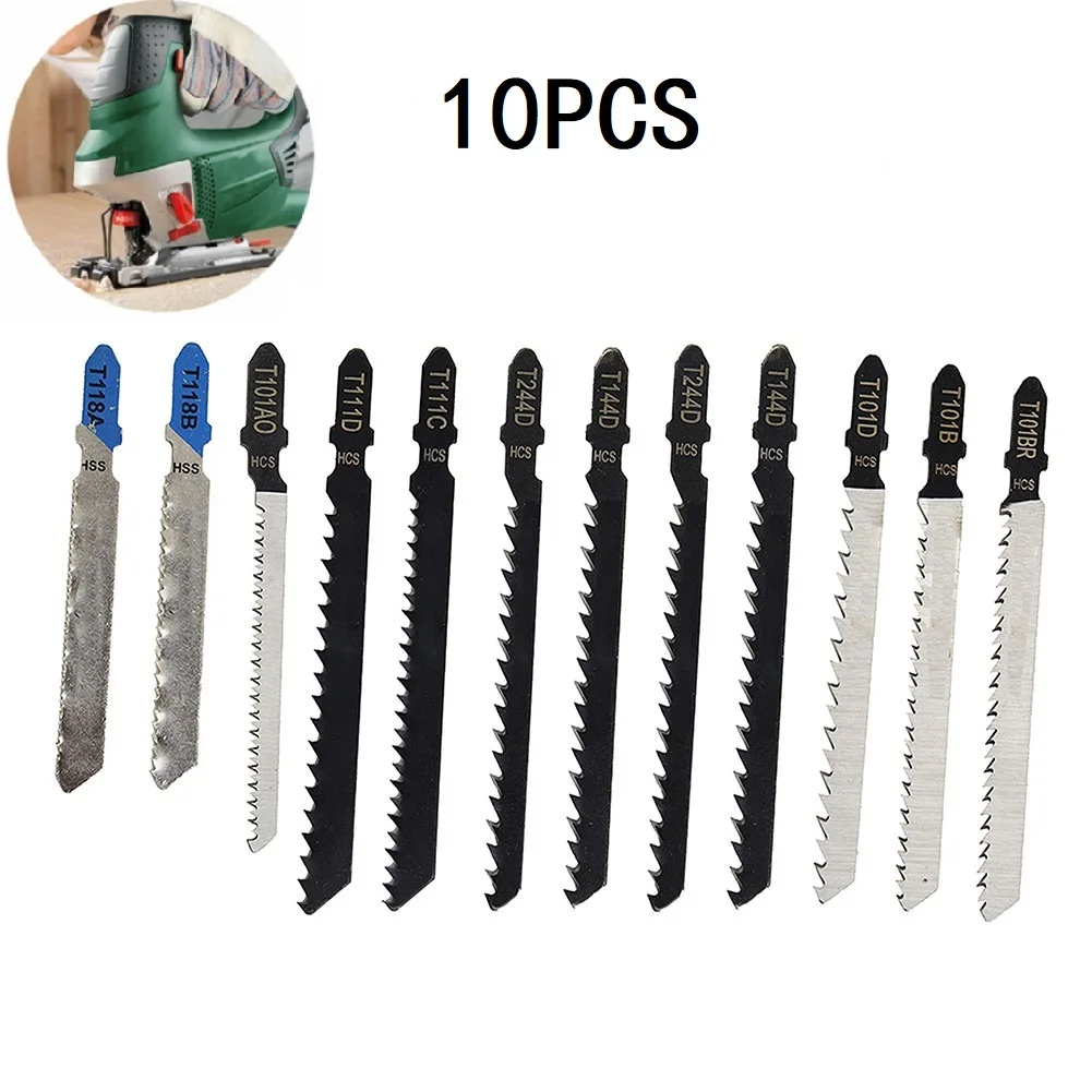 10pcs Jigsaw Blades Straight Cutting Tools T-Shank Jig Saw Blade Metal Steel Wood Saw Blades T101B/T144D/T244D/T111D/T118A/T118B
10pcs Jigsaw Blades Straight Cutting Tools T-Shank Jig Saw Blade Metal Steel Wood Saw Blades T101B/T144D/T244D/T111D/T118A/T118B