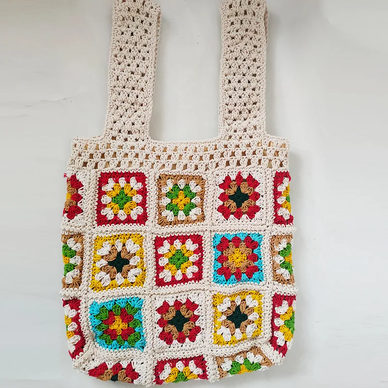 Bohemian Granny Square Crochet Bag National Knitted Women Handbags Woolen Lady Hand Bags Casual Large Tote Big Shopper Purses
Bohemian Granny Square Crochet Bag National Knitted Women Handbags Woolen Lady Hand Bags Casual Large Tote Big Shopper Purses