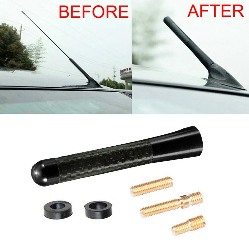 Black Short Antenna Accessories Aluminum Screw Carbon Fiber Easy To Install Replacement Universal W/Plastic Rings
Black Short Antenna Accessories Aluminum Screw Carbon Fiber Easy To Install Replacement Universal W/Plastic Rings