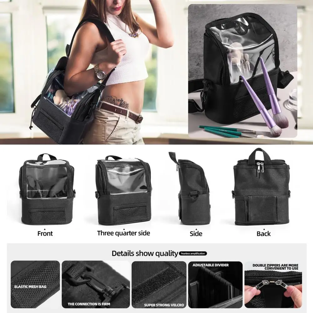 Waterproof Cosmetic Bag Capacity Professional Makeup Artist Bag with Adjustable Belt Shoulder Strap Transparent for Visible
Waterproof Cosmetic Bag Capacity Professional Makeup Artist Bag with Adjustable Belt Shoulder Strap Transparent for Visible