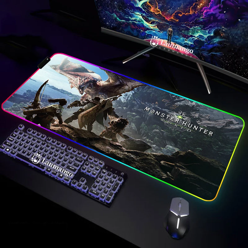 M-Monster Hunter коврик для мыши красный зелёный синий ПК Аксессуары для геймеров LED Xxl игровой коврик для мыши Подсветка светящийся настольный про...
M-Monster Hunter коврик для мыши красный зелёный синий ПК Аксессуары для геймеров LED Xxl игровой коврик для мыши Подсветка светящийся настольный про...