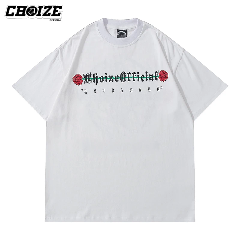 CHOIZE Retro High Street Tees Rose Letter Printed Unisex Streetwear Vintage T Shirts Oversized Bottoming Shirt Girls T-shirt
CHOIZE Retro High Street Tees Rose Letter Printed Unisex Streetwear Vintage T Shirts Oversized Bottoming Shirt Girls T-shirt