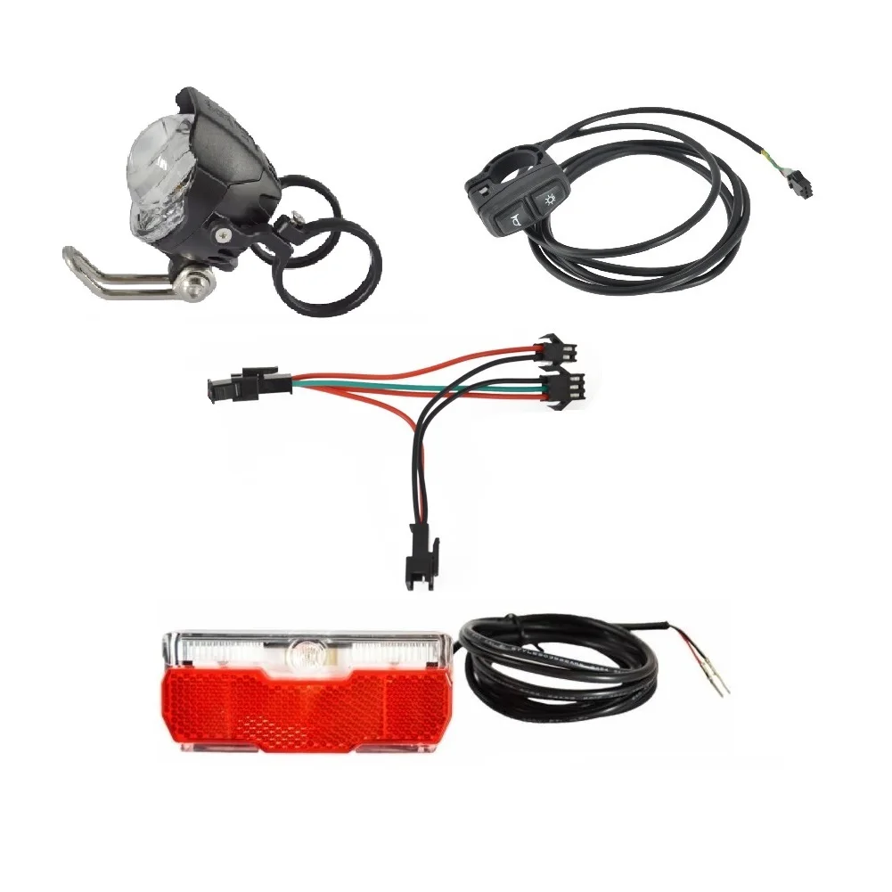 Electric Bicycle Light Set E-Bike Headlight Horn Switch Tailight 12V-48V E-bike Headlight Taillight Horn Set Headlamp Rear Light
Electric Bicycle Light Set E-Bike Headlight Horn Switch Tailight 12V-48V E-bike Headlight Taillight Horn Set Headlamp Rear Light