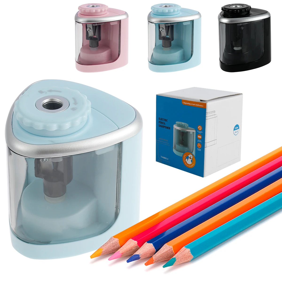 Pencil Sharpener 6-8mm Color Pencil High-Speed Automatic Sharpener Battery Portable Electric Sharpener School Office Stationery
Pencil Sharpener 6-8mm Color Pencil High-Speed Automatic Sharpener Battery Portable Electric Sharpener School Office Stationery