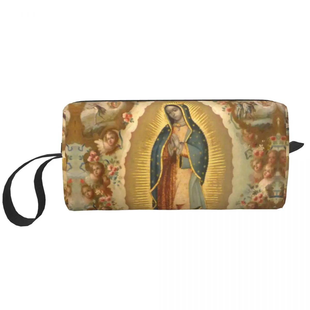 

Virgin Of Guadalupe Virgin Mary Makeup Bag Women Travel Cosmetic Organizer Kawaii Mexico Catholic Saint Storage Toiletry Bags