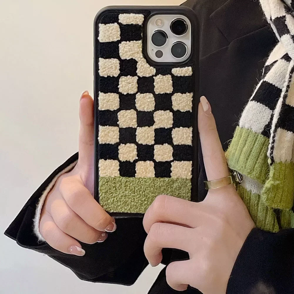 Japan Korean Winter Checkerboard Plush Soft Case For iPhone XR 13 12 11 Pro Max 7 8 Plus X XS Max Fashion Protection Back Cover
Japan Korean Winter Checkerboard Plush Soft Case For iPhone XR 13 12 11 Pro Max 7 8 Plus X XS Max Fashion Protection Back Cover