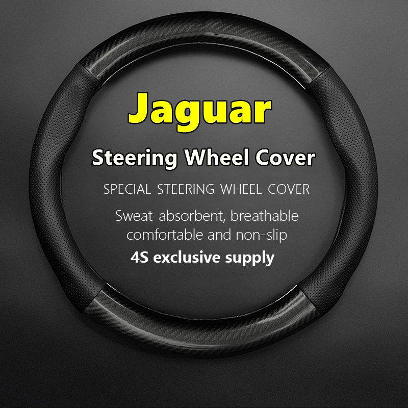 For Jaguar Steering Wheel Cover Leather Carbon Fiber Fit XF XE F Pace XJ X-type Ruitar E-Pace Emblem S-type
For Jaguar Steering Wheel Cover Leather Carbon Fiber Fit XF XE F Pace XJ X-type Ruitar E-Pace Emblem S-type