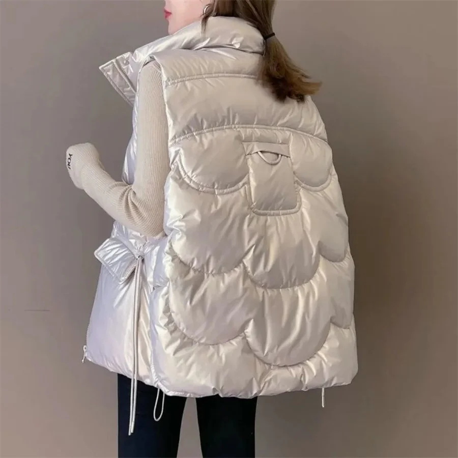 Women Stand Collar Women Stand Collar 2022 New Short Bright Color Cotton Padded Jacket Sleeveless Female Winter Waistcoat Coat V
Women Stand Collar Women Stand Collar 2022 New Short Bright Color Cotton Padded Jacket Sleeveless Female Winter Waistcoat Coat V