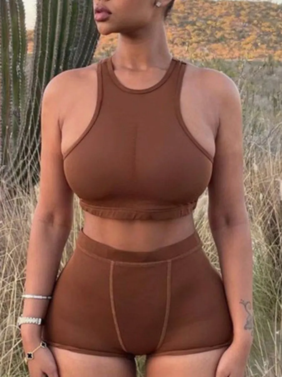 LW BASICS Crop Top Skinny Stretchy Shorts Set Two Piece Set Women Summer Tracksuits Sleeveless Crop Tops + Skinny Shorts set
LW BASICS Crop Top Skinny Stretchy Shorts Set Two Piece Set Women Summer Tracksuits Sleeveless Crop Tops + Skinny Shorts set